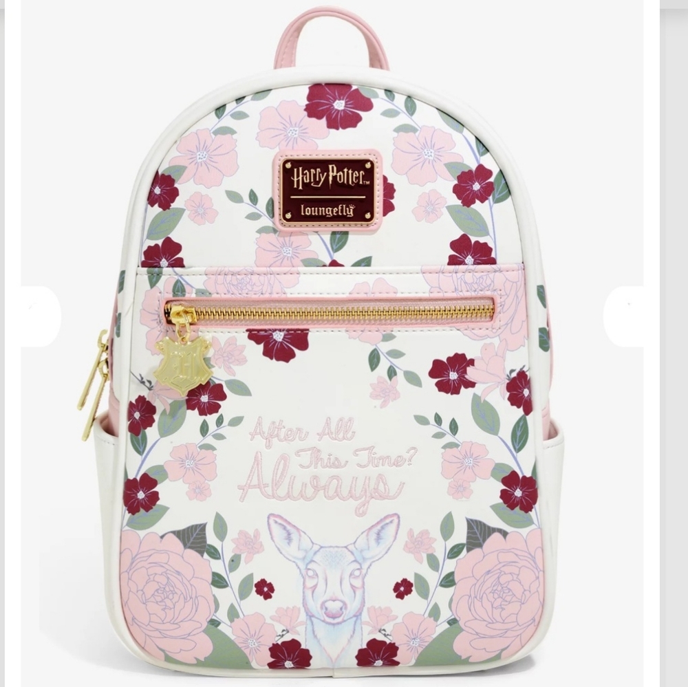 Loungefly Harry Potter Floral Mini Backpack - Picture 7 of 13